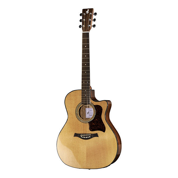 harley benton electro acoustic guitars harley benton hb custom line clg-414ce cutaway electro acoustic guitar - natural high gloss
