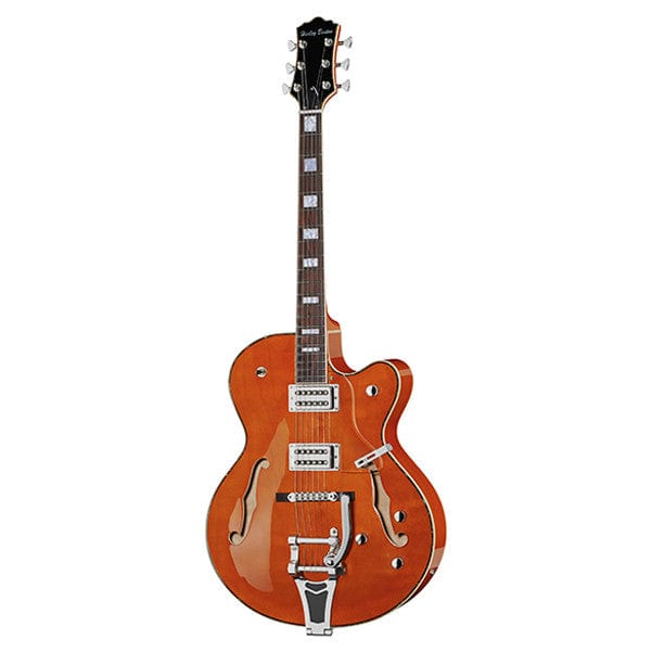 harley benton hollow & semi-hollow electric guitars vintage orange harley benton bigtone electric guitar