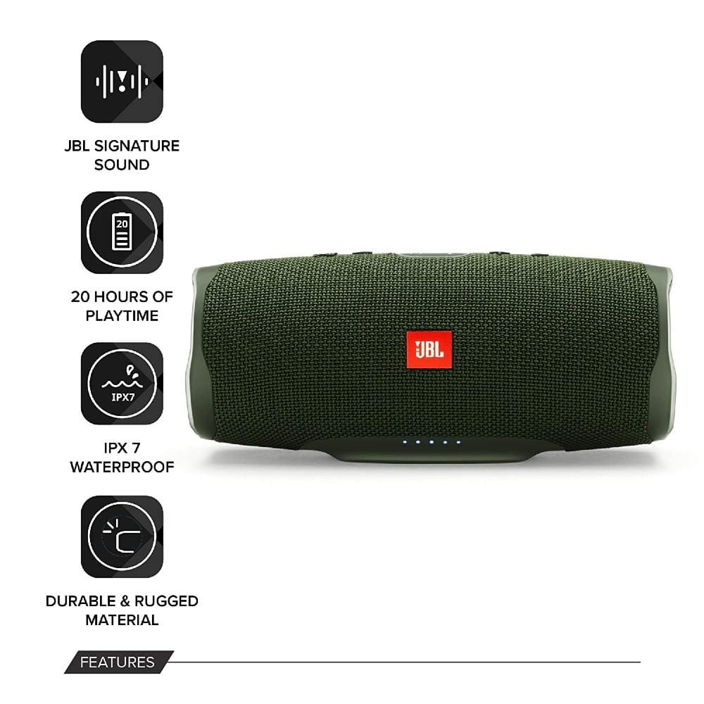 harman india bluetooth speakers jbl charge 4 portable bluetooth speaker #color_green