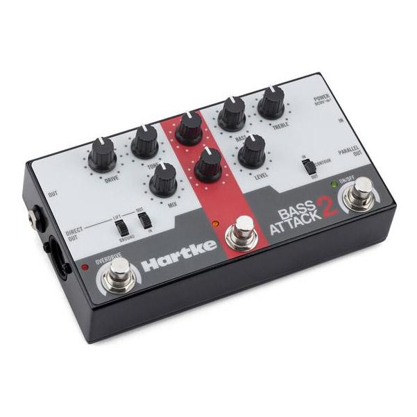 hartke effect pedals hartke bass attack 2 pre-amp/direct box with overdrive