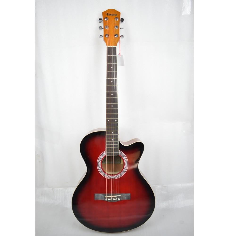 havana acoustic guitars 202101603007 havana fa391c 39-inch cutaway acoustic guitar - open box b stock