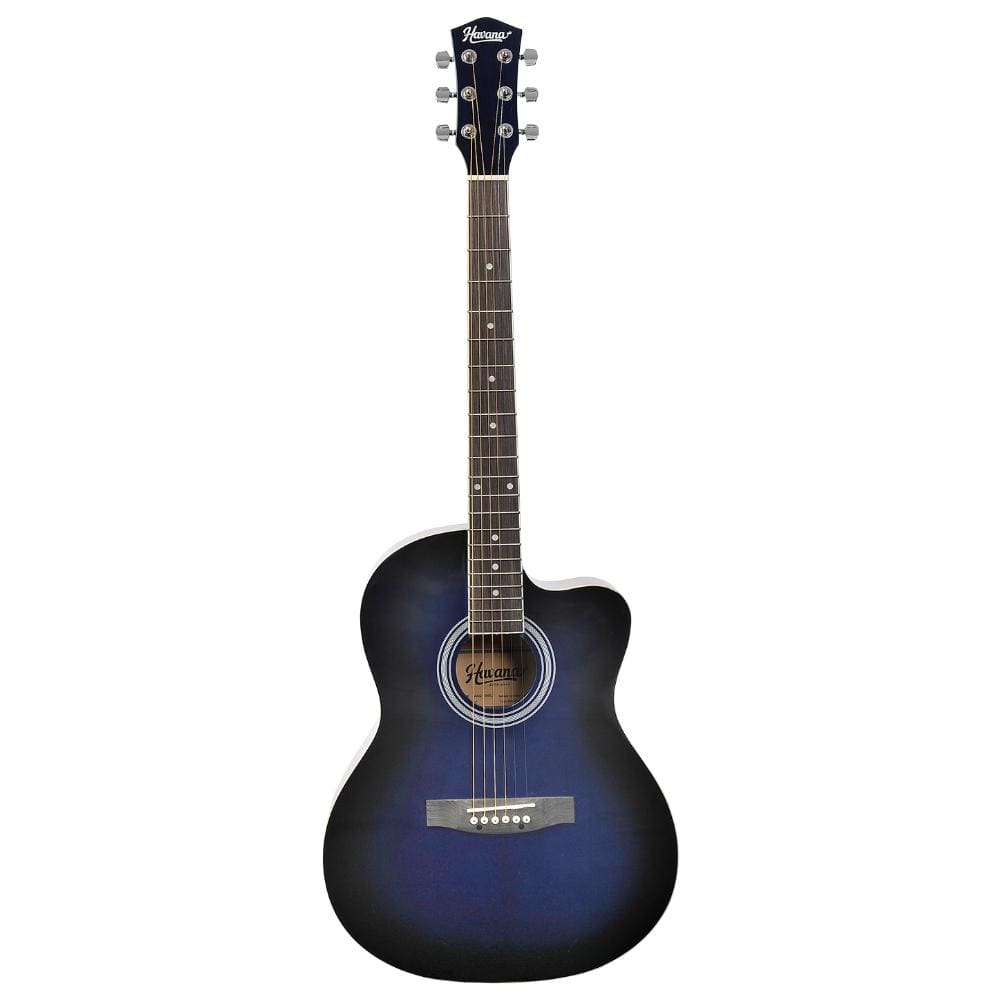 havana acoustic guitars blue havana aag-39 inch cutaway acoustic guitar
