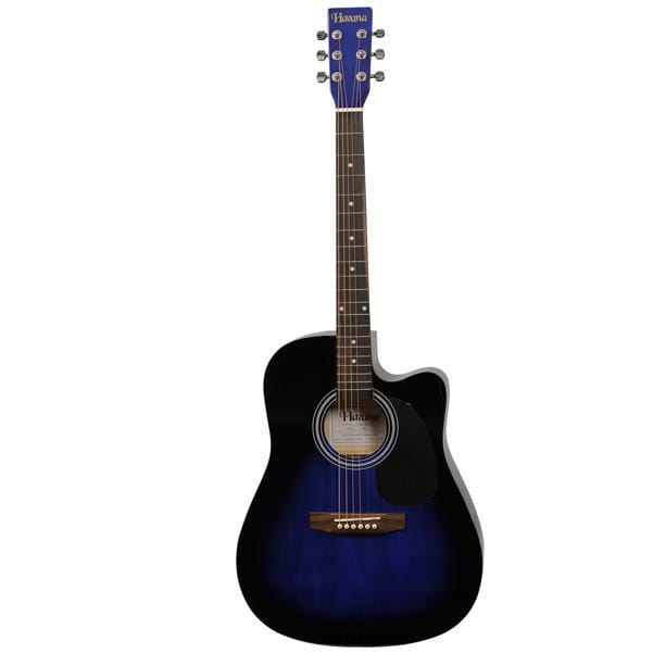 havana acoustic guitars blueburst havana 41 inch cutaway acoustic guitar #color_blueburst