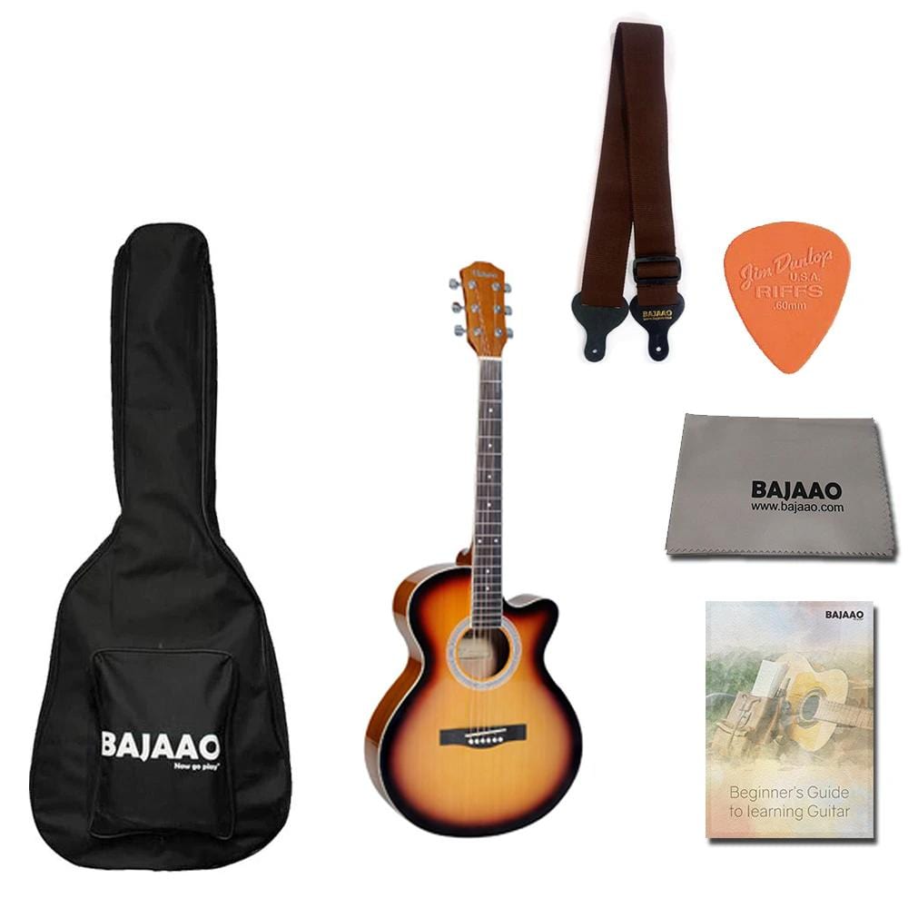 havana acoustic guitars bundle / cherry sunburst havana fa391c 39-inch cutaway acoustic guitar #type_bundle,color_cherry-sunburst