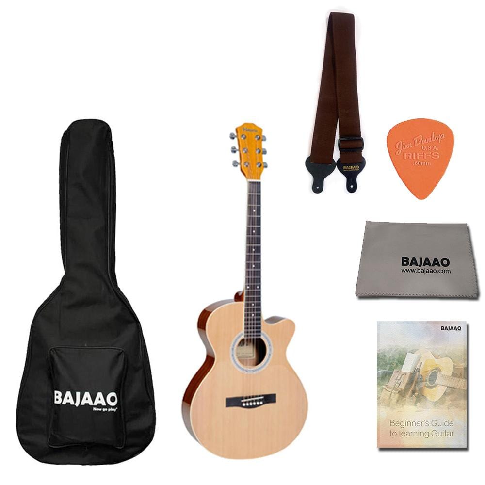 havana acoustic guitars bundle / natural havana fa391c 39-inch cutaway acoustic guitar #type_bundle,color_natural