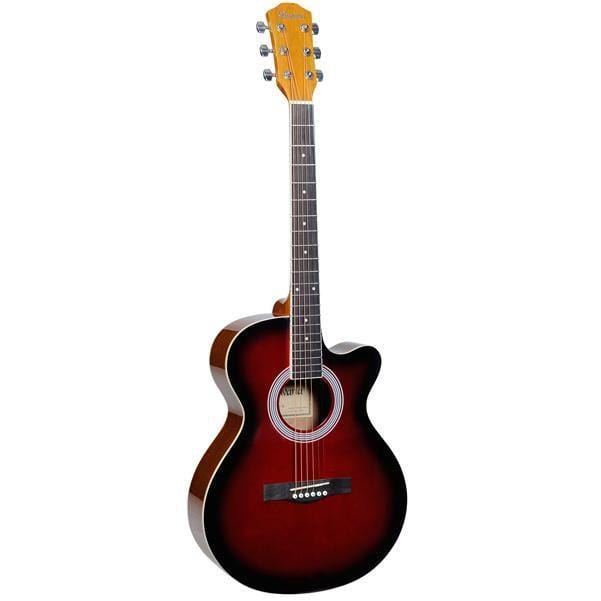 havana acoustic guitars havana fa391c 39-inch cutaway acoustic guitar #type_bundle,color_red-burst