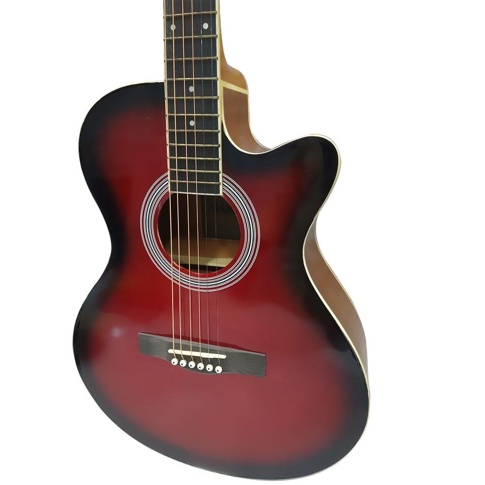 havana acoustic guitars havana fa391c 39-inch cutaway acoustic guitar #type_bundle,color_red-burst