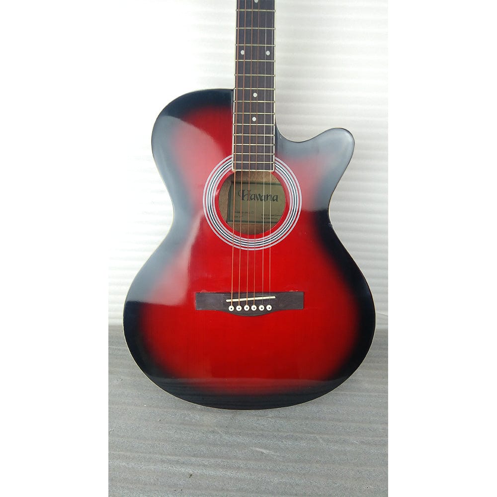 havana acoustic guitars havana fa391c 39-inch cutaway acoustic guitar - open box b stock