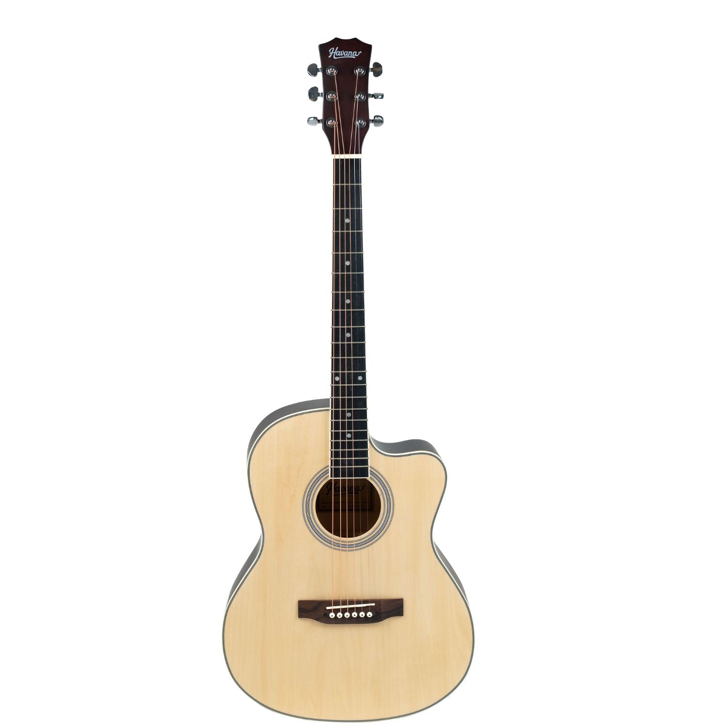 Havana Acoustic Guitars Matte Natural Havana 39" Cutaway 6 String Acoustic Guitar