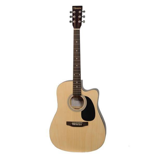 havana acoustic guitars natural havana 41 inch cutaway acoustic guitar #color_natural