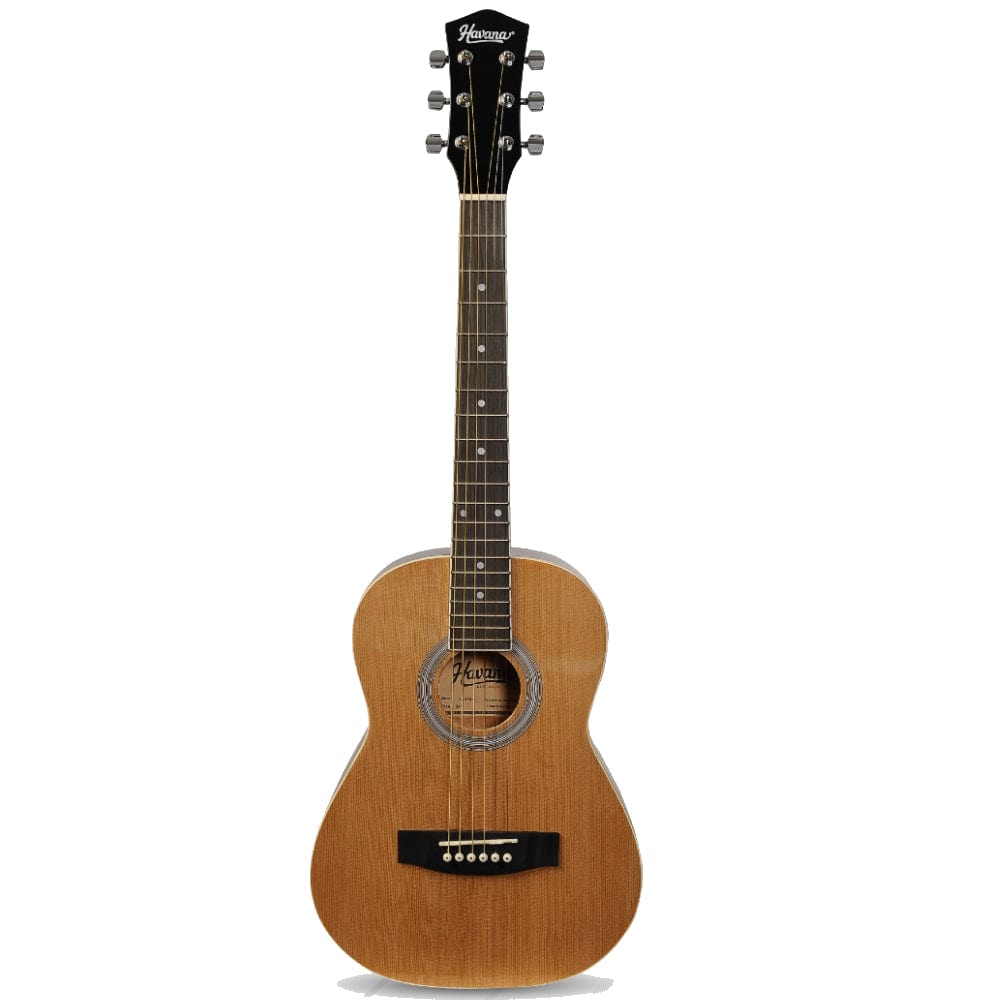 havana acoustic guitars natural havana aag 34" premium baby acoustic guitar