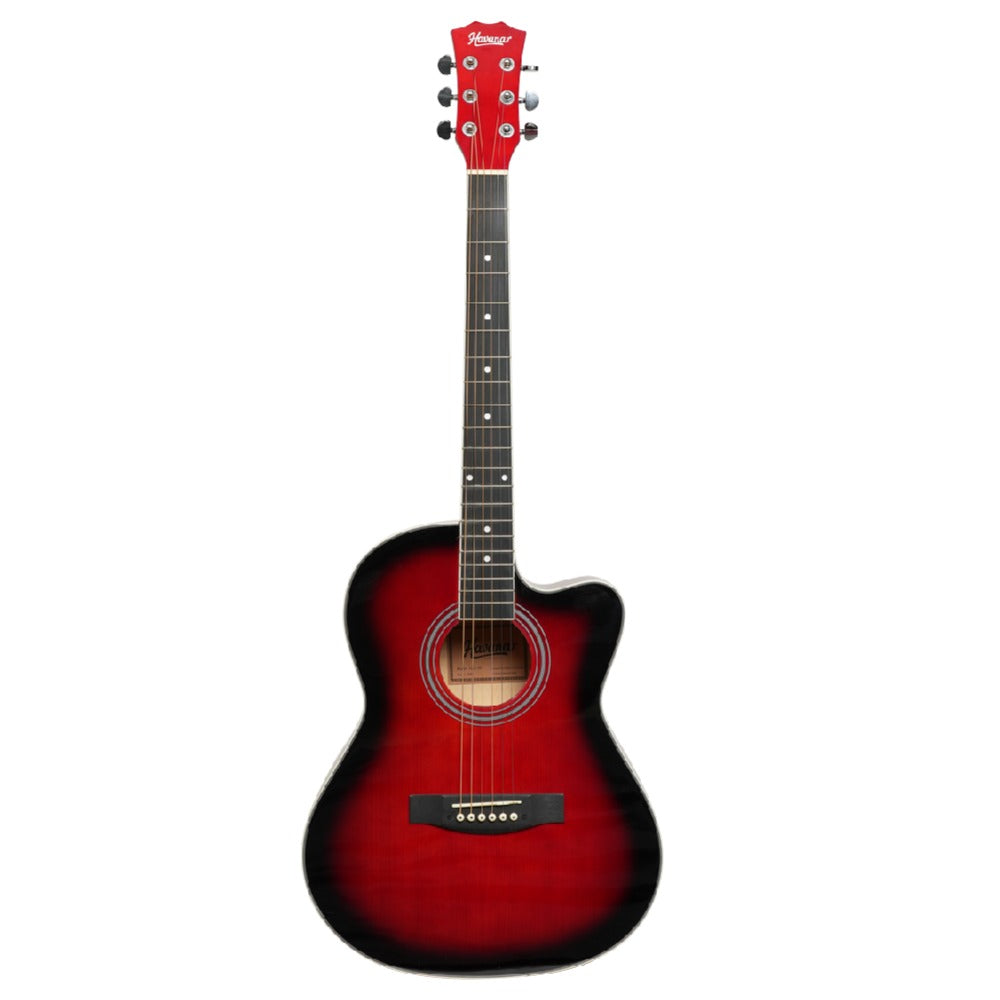 Havana Acoustic Guitars Red Havana HAC 39' Cutaway 6 String Acoustic Guitar #color_red