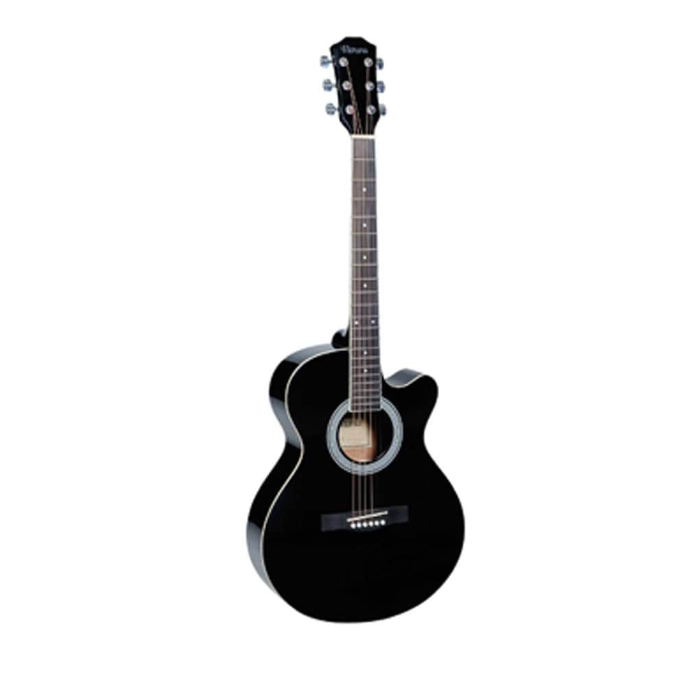 havana acoustic guitars single / black havana fa391c 39-inch cutaway acoustic guitar #type_single,color_black