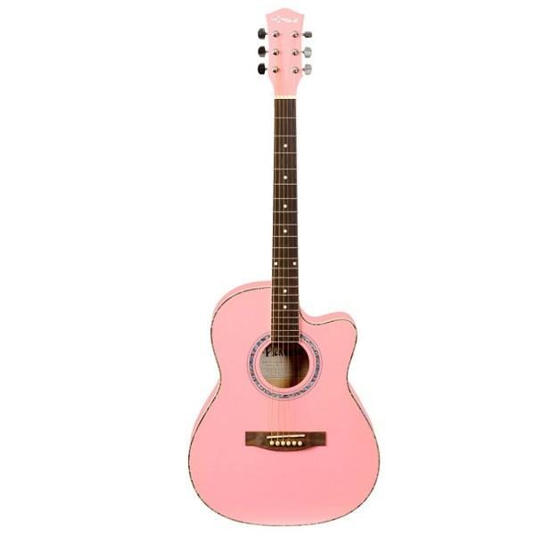 havana acoustic guitars single / pink havana fa391c 39-inch cutaway acoustic guitar #type_single,color_pink