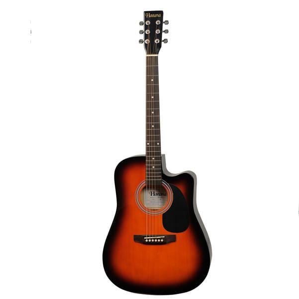 havana acoustic guitars sunburst havana 41 inch cutaway acoustic guitar #color_sunburst