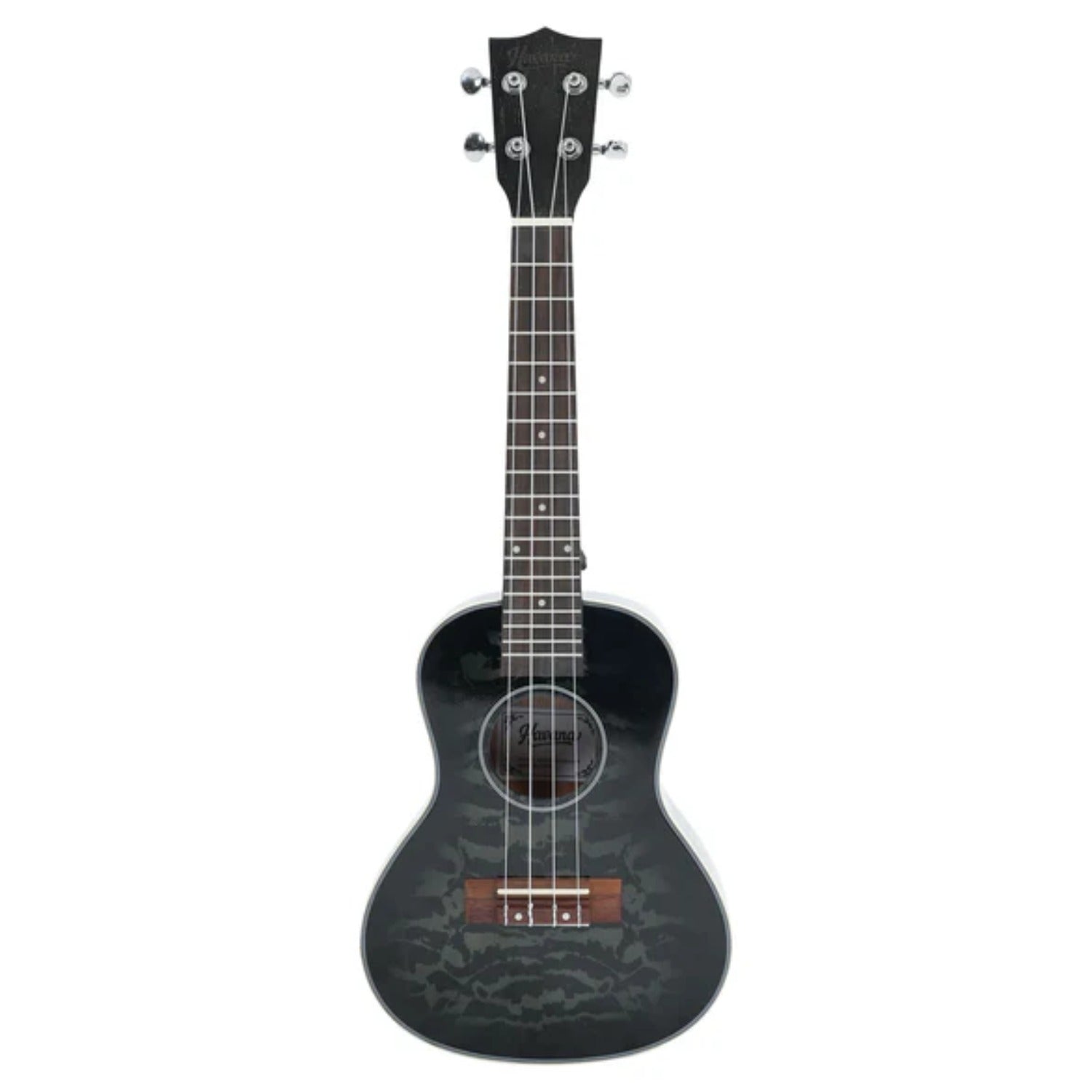 Havana Concert Ukuleles Black Havana QUK24 Tree Flame Concert Ukulele #color_black