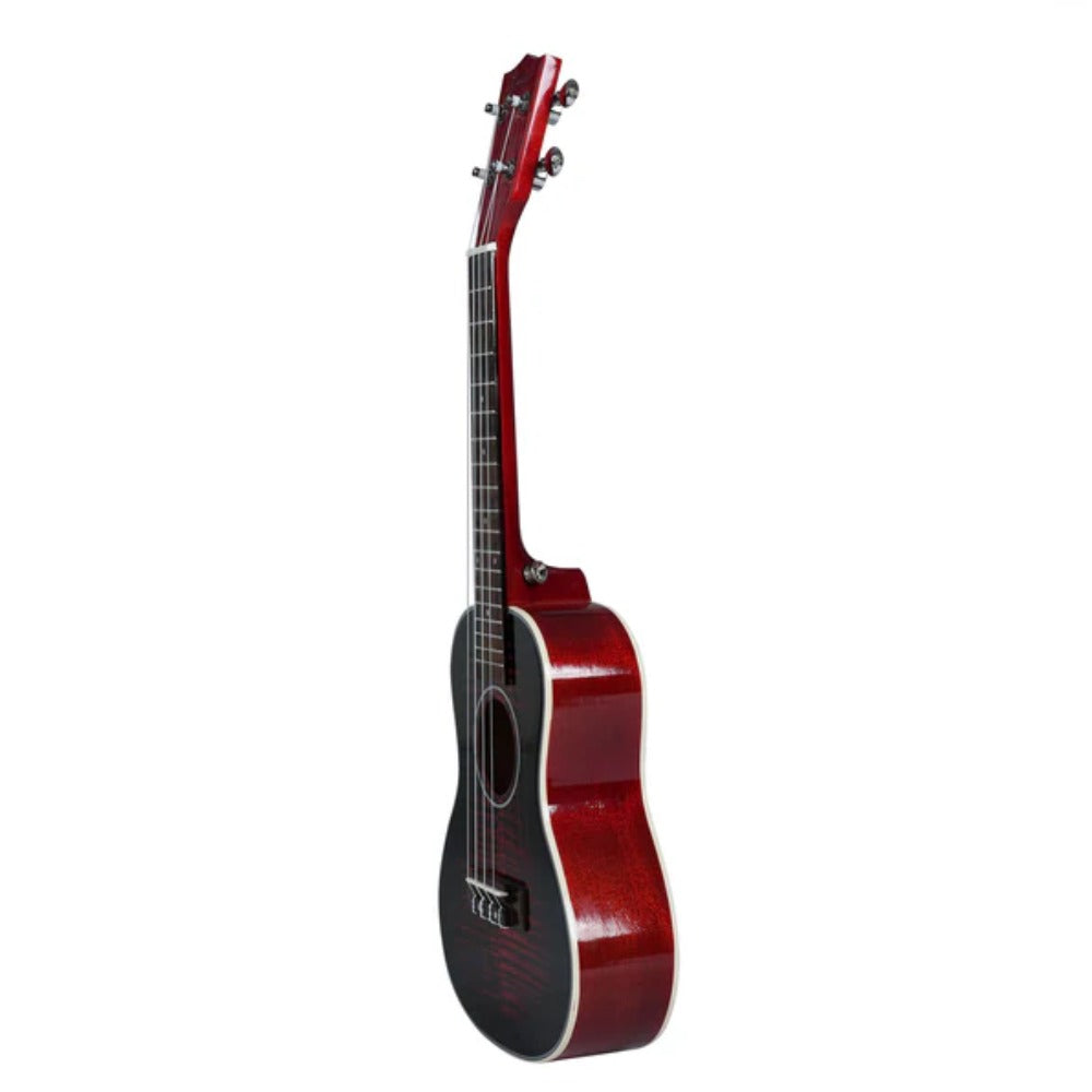 Havana Concert Ukuleles Havana QUK24 Tiger Flame Concert Ukulele #color_red