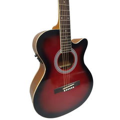 Havana Electro Acoustic Guitars Havana 39inch Cutaway Electro Acoustic Guitar with 5 Band EQ & GT-3 Tuner