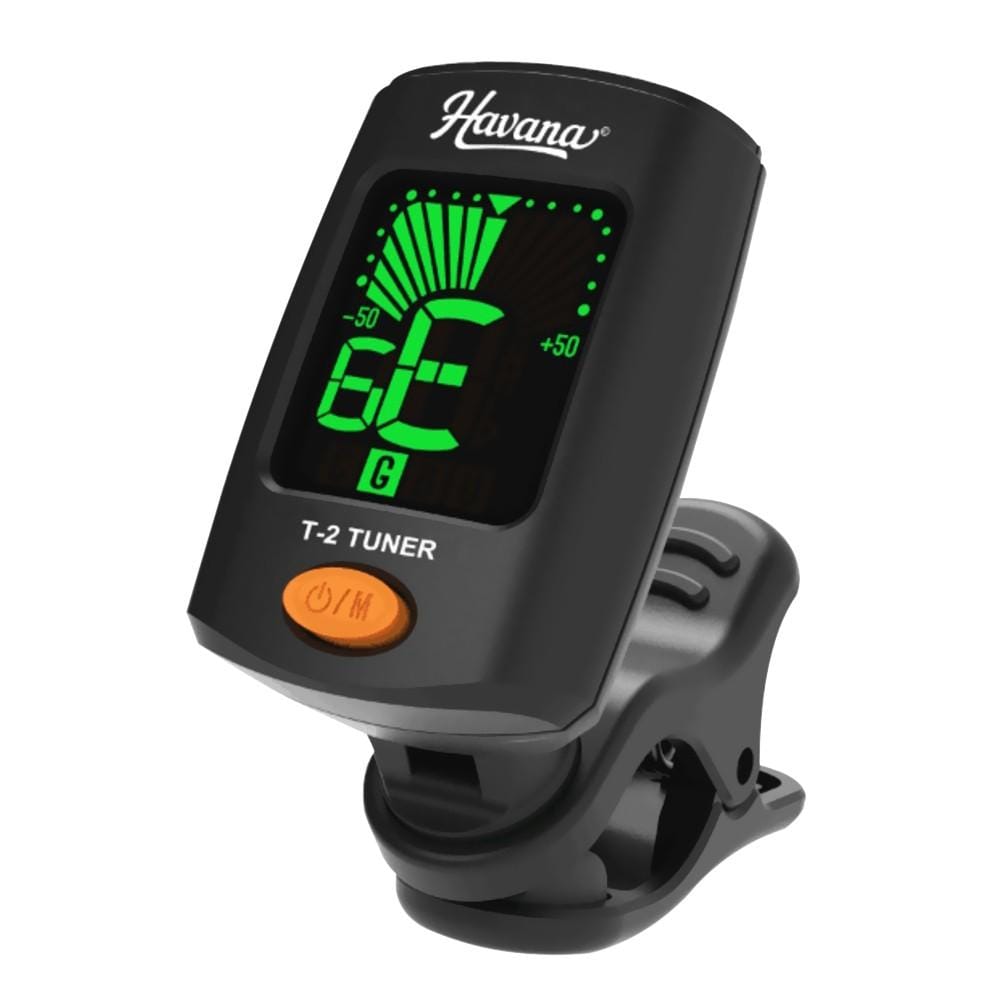 havana tuners havana t-2 clip guitar tuner- black