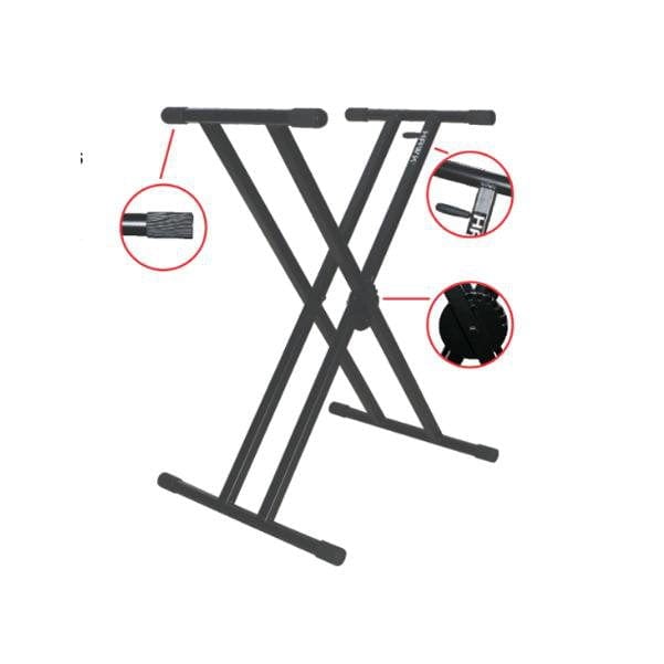 hawk keyboard stands hawk hx-004 double-x braced keyboard stand - open box