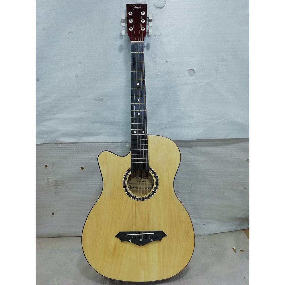 henrix acoustic guitars 202101650109 henrix 38c cutaway acoustic guitar with dual action truss rod, gigbag, picks, string set, strap, cloth & ebook - open box b stock #barcode_202101650109