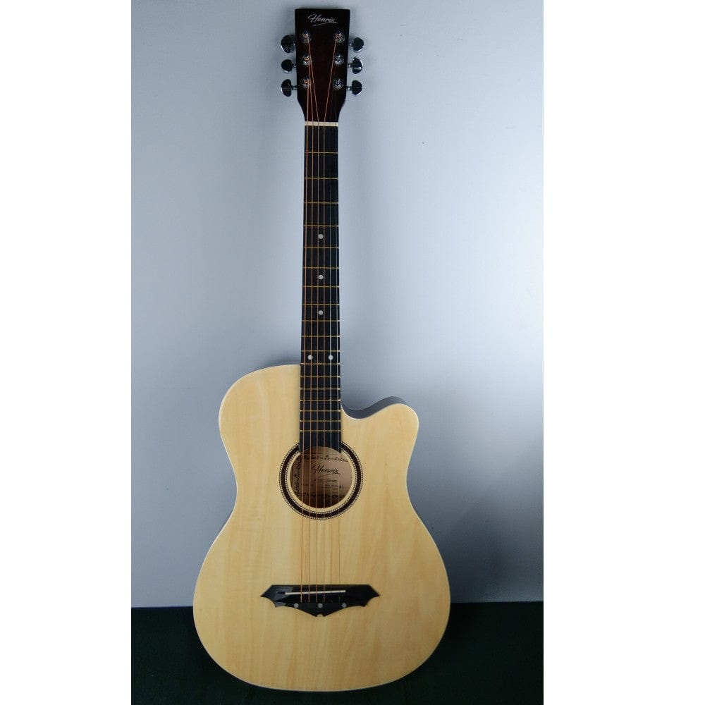 henrix acoustic guitars 202101734549 henrix pro 38 inch 6 string cutaway acoustic guitar - open box b stock #barcode_202101734549