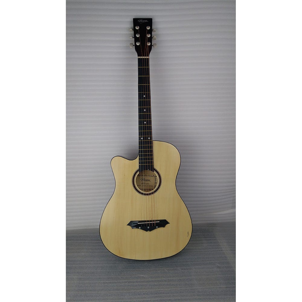 henrix acoustic guitars 202101811127 henrix 38c cutaway acoustic guitar with dual action truss rod, gigbag, picks, string set, strap, cloth & ebook - open box b stock #barcode_202101811127