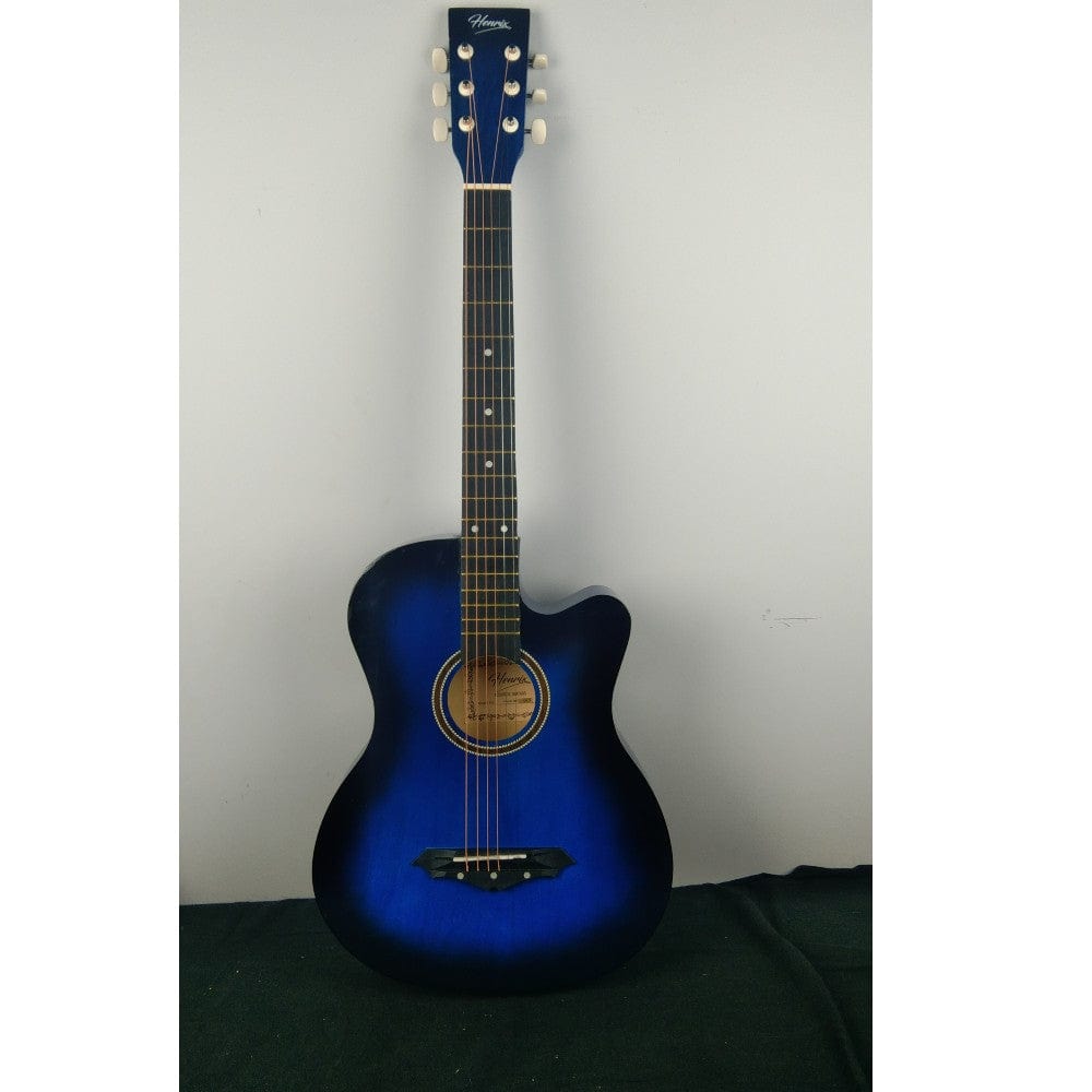 henrix acoustic guitars 202101811810 henrix 38c 38 inch cutaway acoustic guitar with dual action truss rod, gigbag, picks, string set, strap, cloth & ebook - open box b stock
