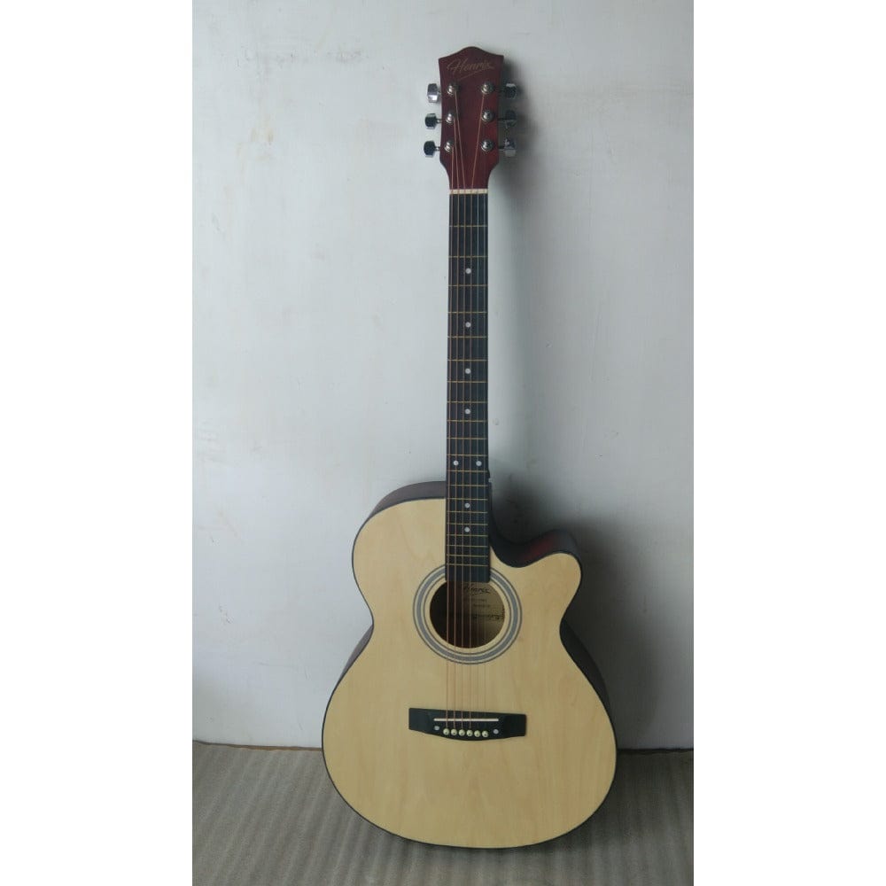 henrix acoustic guitars 202301902040 henrix 40c 40-inch cutaway acoustic guitar with dual action truss rod, gigbag, picks, string set, strap, cloth & ebook - open box b stock #barcode_