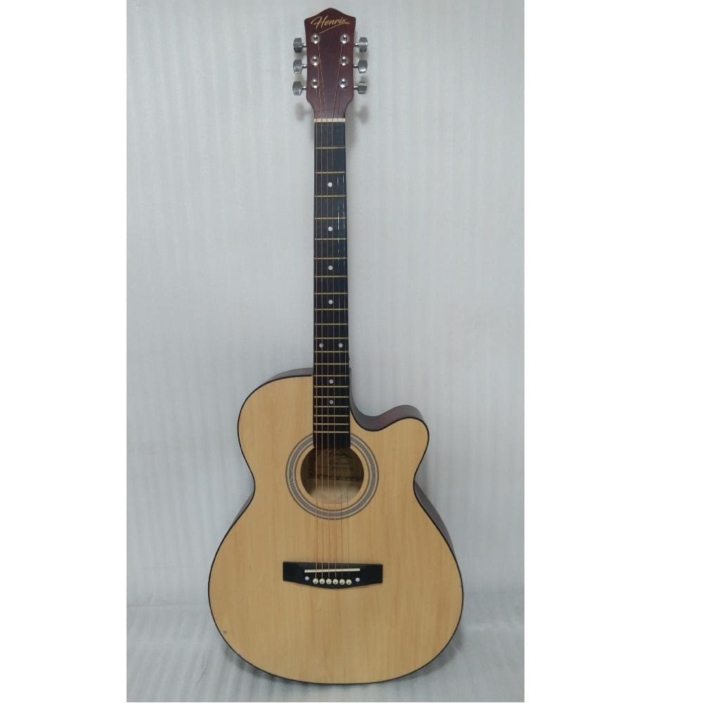 henrix acoustic guitars 202301902195 henrix 40c 40-inch cutaway acoustic guitar with dual action truss rod, gigbag, picks, string set, strap, cloth & ebook - open box b stock #barcode_