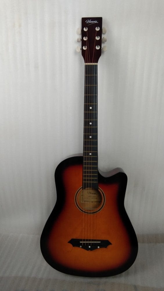 henrix acoustic guitars 202301906833 henrix 38c cutaway acoustic guitar - open box b stock