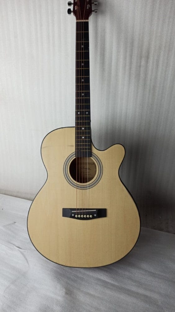 henrix acoustic guitars 202301947007 henrix 40c 40-inch cutaway acoustic guitar with dual action truss rod, gigbag, picks, string set, strap, cloth & ebook - open box b stock #barcode_