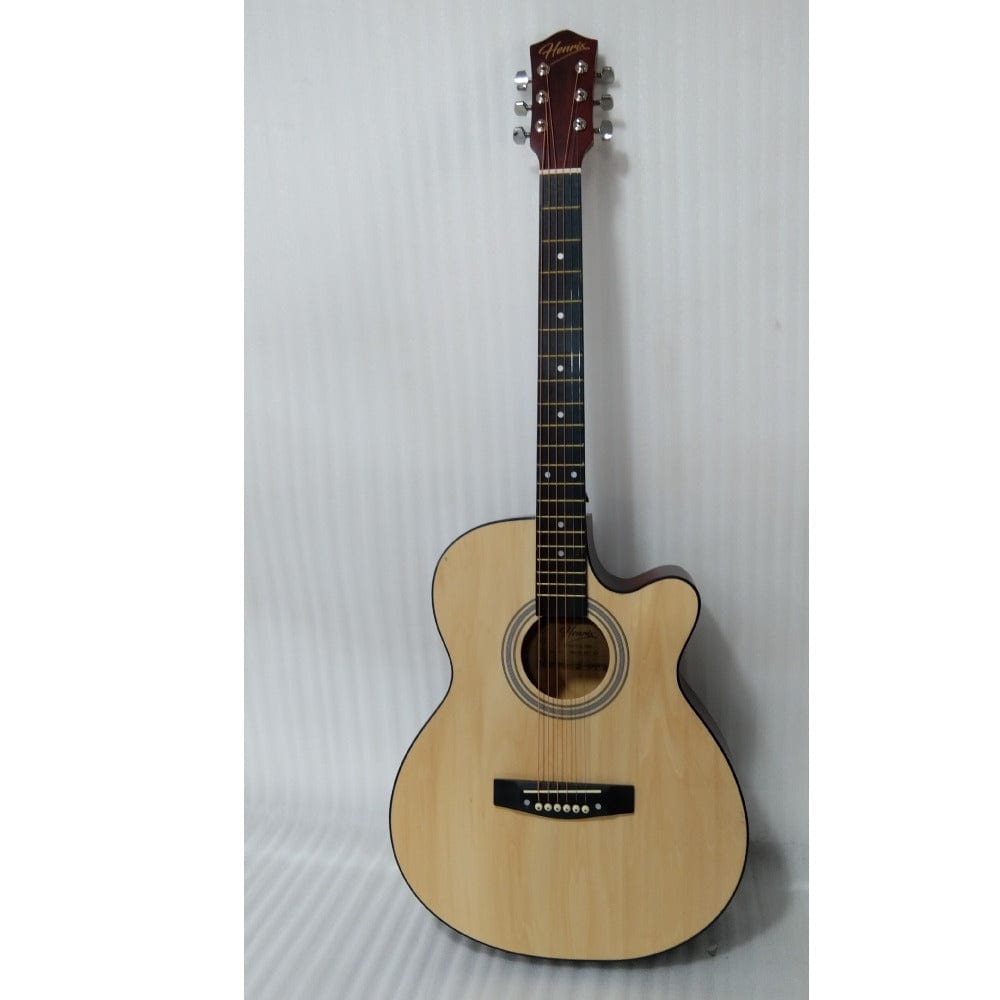 henrix acoustic guitars 202301993170 henrix 40c 40-inch cutaway acoustic guitar with dual action truss rod, gigbag, picks, string set, strap, cloth & ebook - open box b stock #barcode_