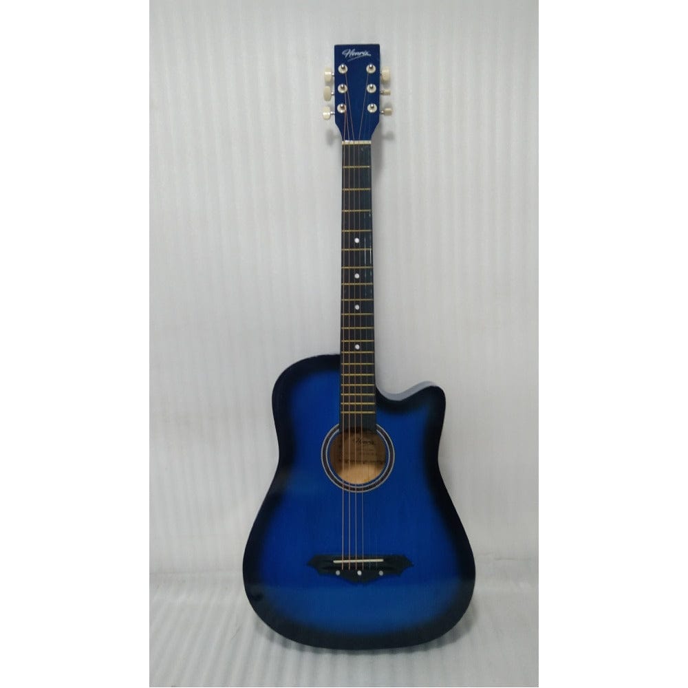 henrix acoustic guitars 202301993904 henrix 38c 38 inch cutaway acoustic guitar with dual action truss rod, gigbag, picks, string set, strap, cloth & ebook - open box b stock #barcode_202301993904