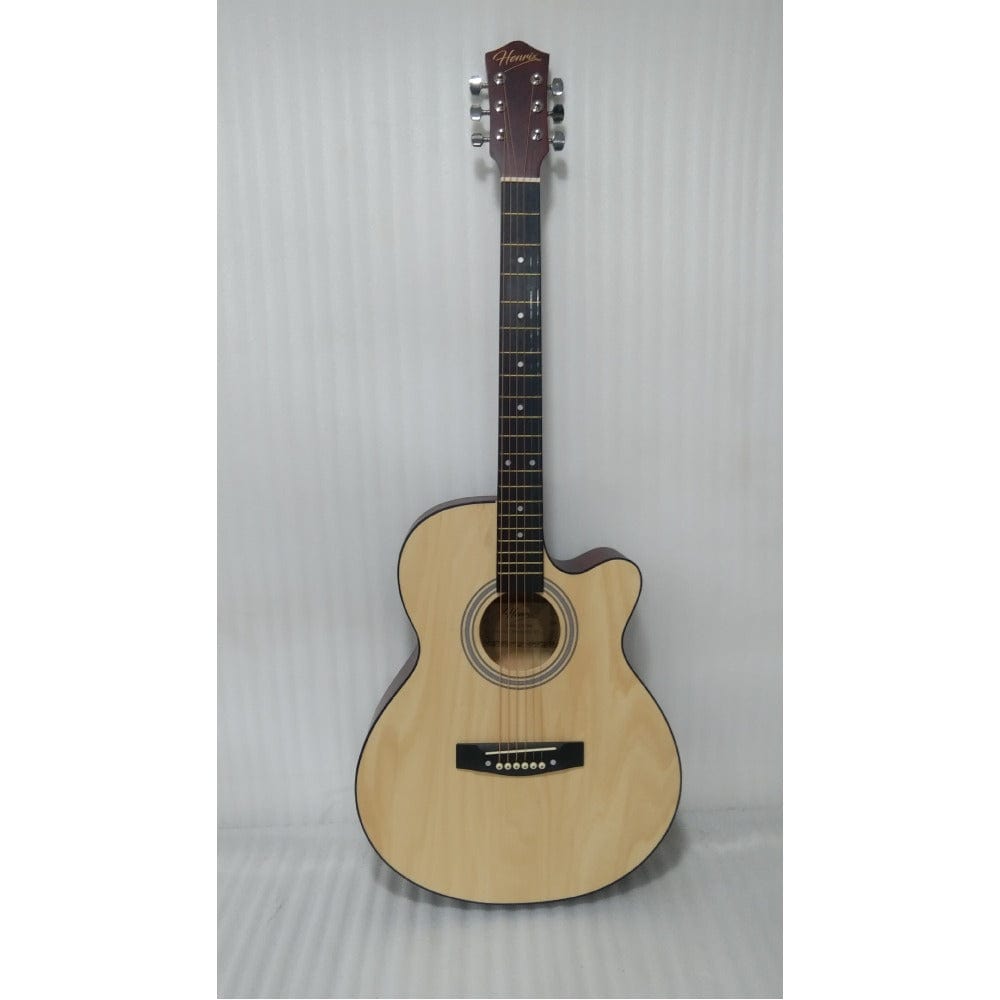 henrix acoustic guitars 202301995986 henrix 40c 40-inch cutaway acoustic guitar with dual action truss rod, gigbag, picks, string set, strap, cloth & ebook - open box b stock #barcode_