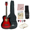 Henrix Acoustic Guitars Acoustic / Red Burst / Right Handed Henrix PRO 38C 38 Inch 6 String Cutaway Acoustic Guitar