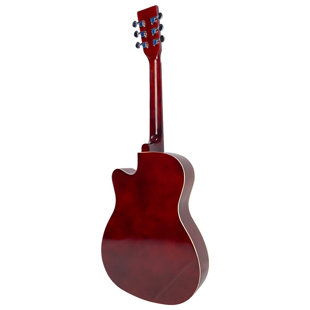 henrix acoustic guitars henrix 38c 38 inch cutaway acoustic guitar with dual action truss rod, gigbag, picks, string set, strap, cloth & ebook #model_pro,color_natural,orientation_right-handed