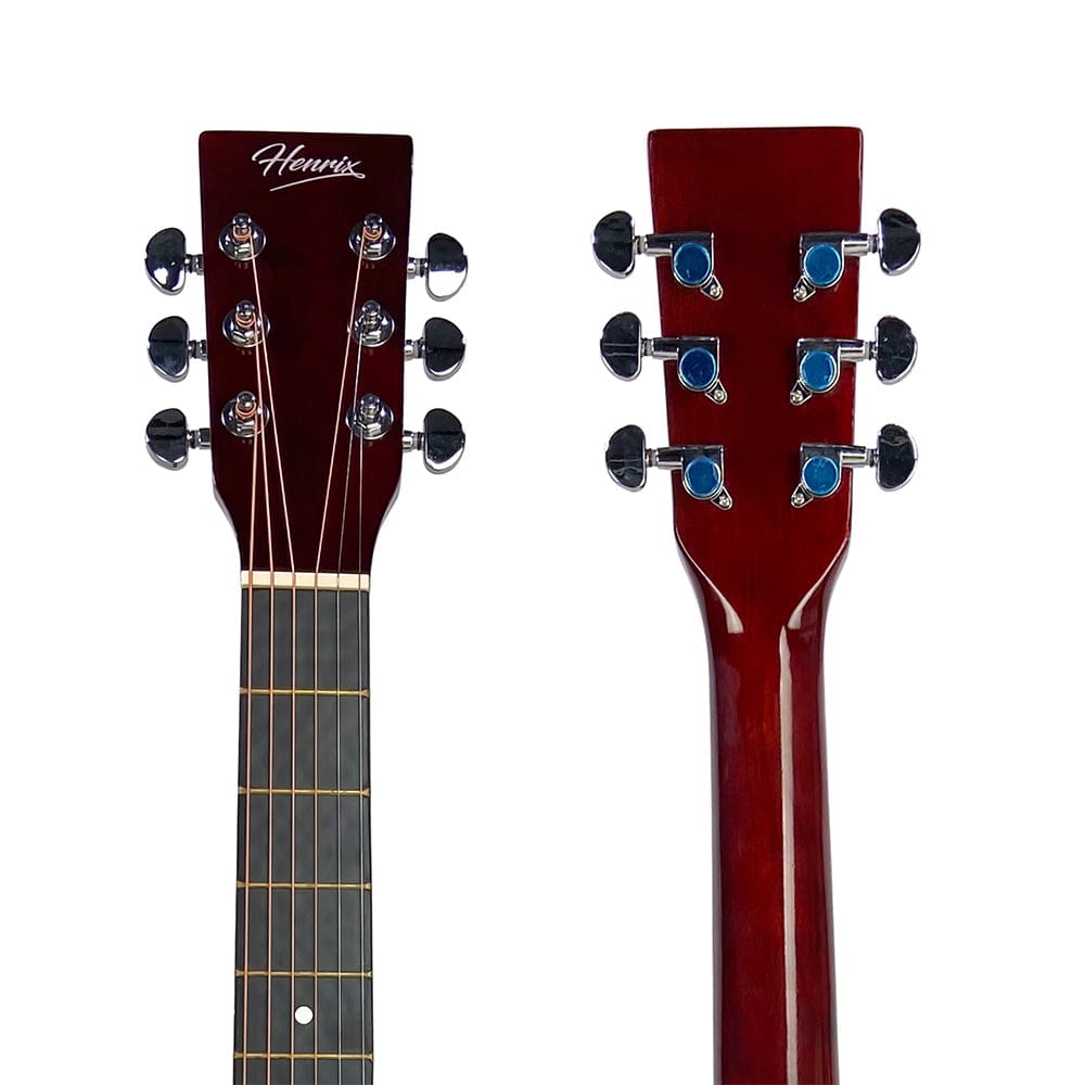 henrix acoustic guitars henrix 38c 38 inch cutaway acoustic guitar with dual action truss rod, gigbag, picks, string set, strap, cloth & ebook