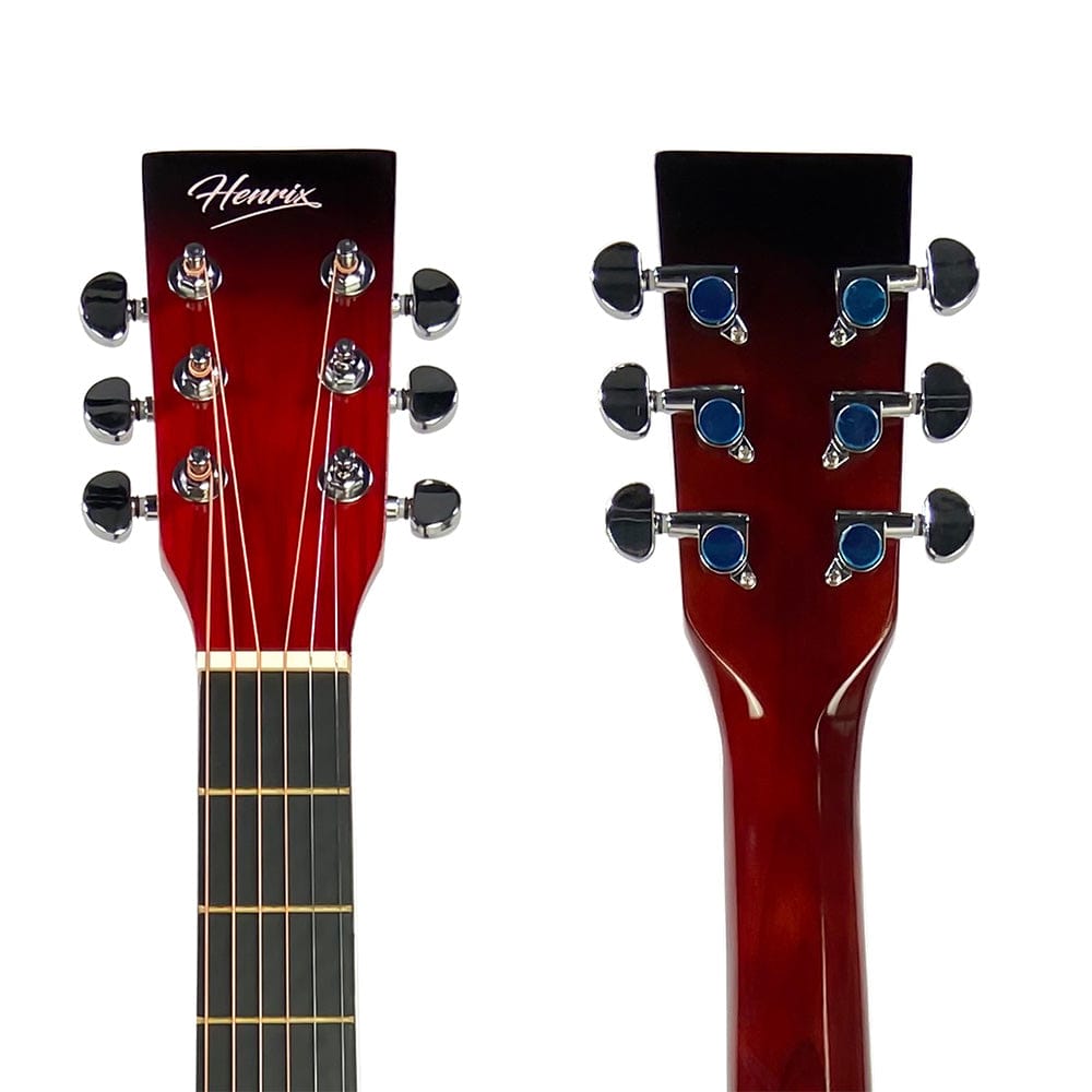 henrix acoustic guitars henrix 38c 38 inch cutaway acoustic guitar with dual action truss rod, gigbag, picks, string set, strap, cloth & ebook