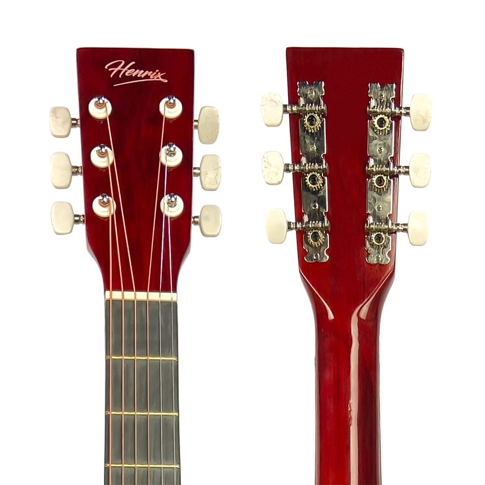 henrix acoustic guitars henrix 38c 38 inch cutaway acoustic guitar with dual action truss rod, gigbag, picks, string set, strap, cloth & ebook