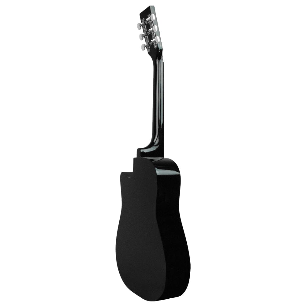henrix acoustic guitars henrix 38c 38 inch cutaway acoustic guitar with dual action truss rod, gigbag, picks, string set, strap, cloth & ebook #model_standard,color_black,orientation_right-handed