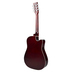 Henrix Acoustic Guitars Henrix 38C 38 Inch Cutaway Acoustic Guitar with Dual Action Truss Rod, Gigbag, Picks, String Set, Strap, Cloth & Ebook