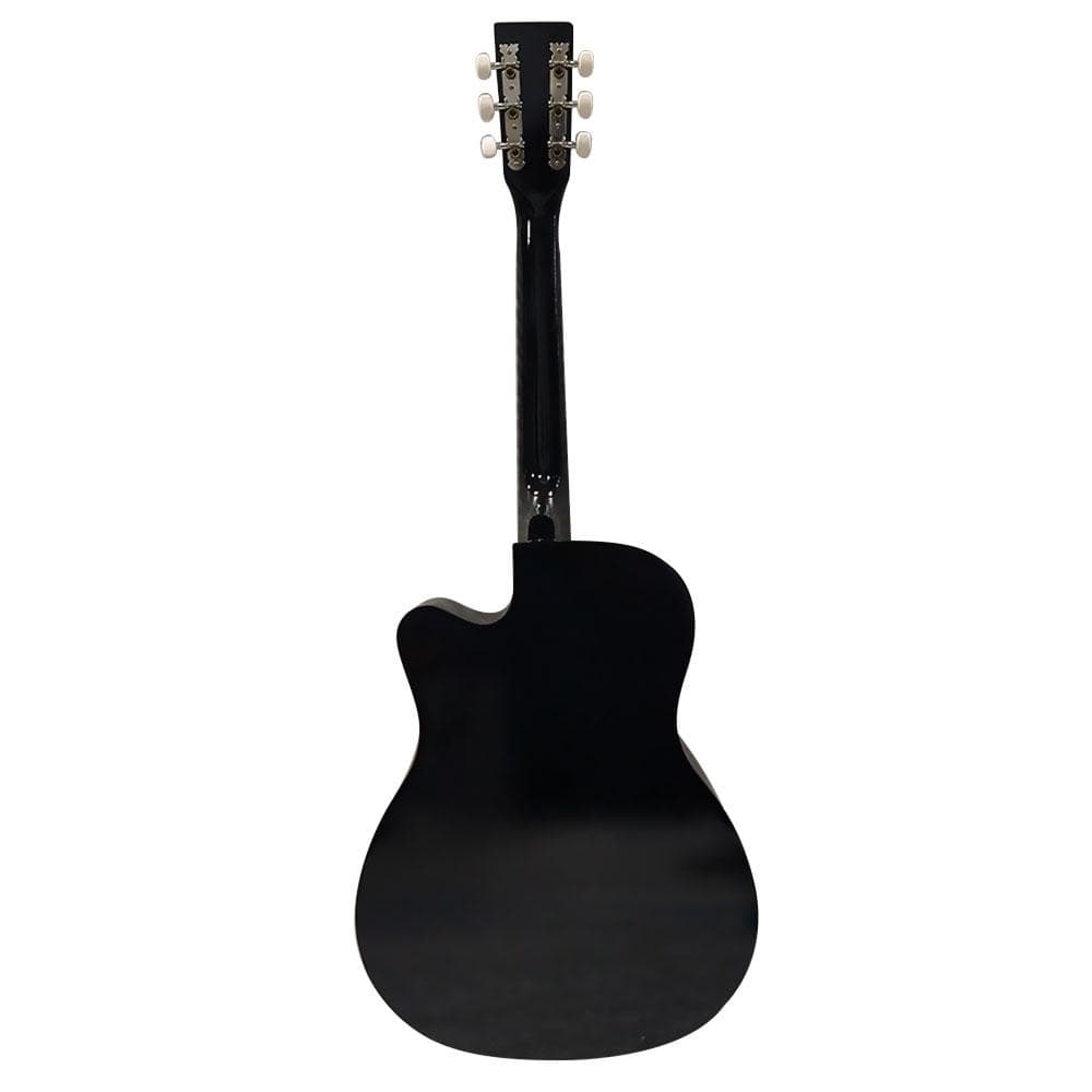 henrix acoustic guitars henrix 38c cutaway acoustic guitar - black - open box