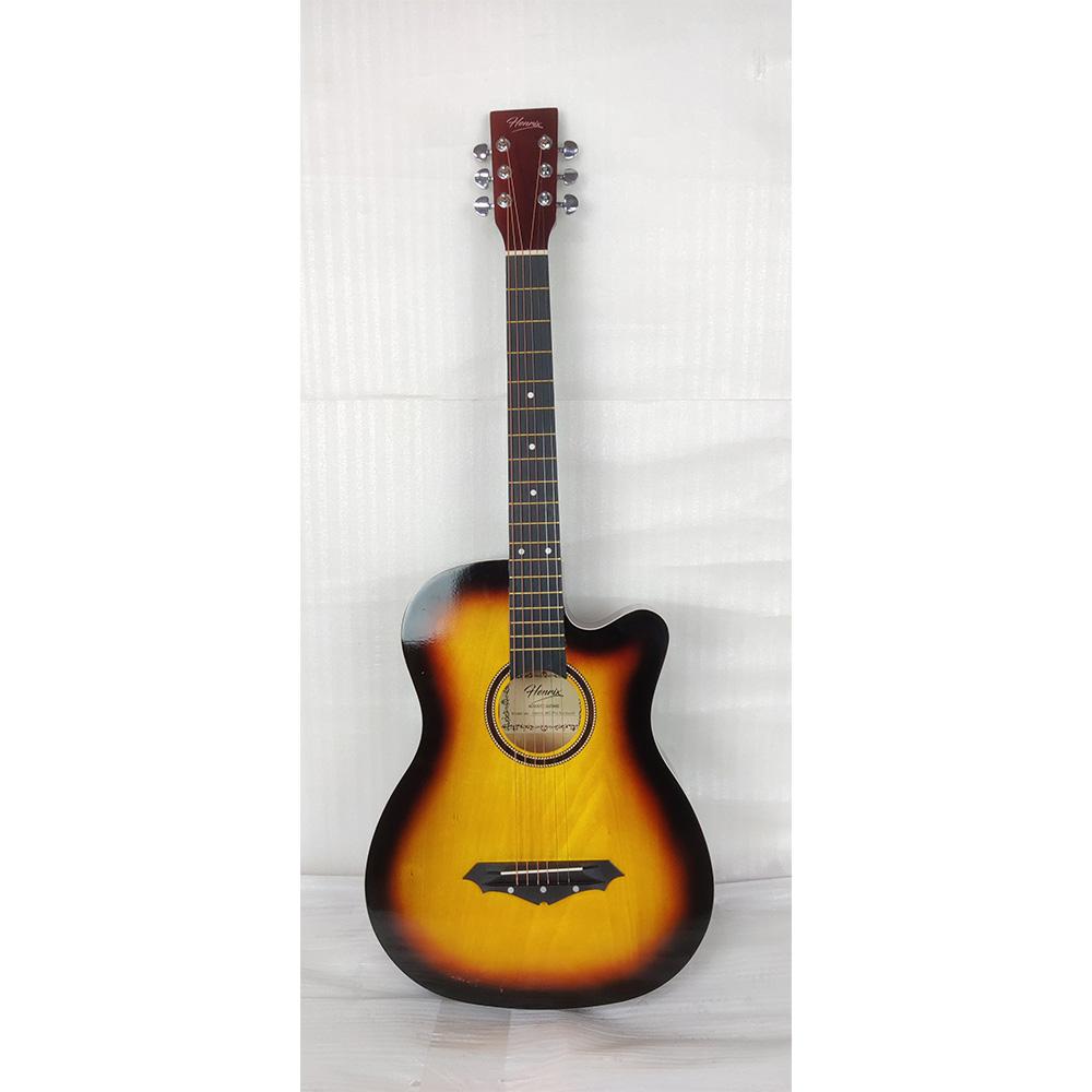 henrix acoustic guitars henrix 38c cutaway acoustic guitar - open box b stock #barcode_202101577229