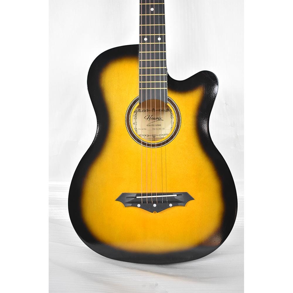 henrix acoustic guitars henrix 38c cutaway acoustic guitar - open box b stock #barcode_202101577229