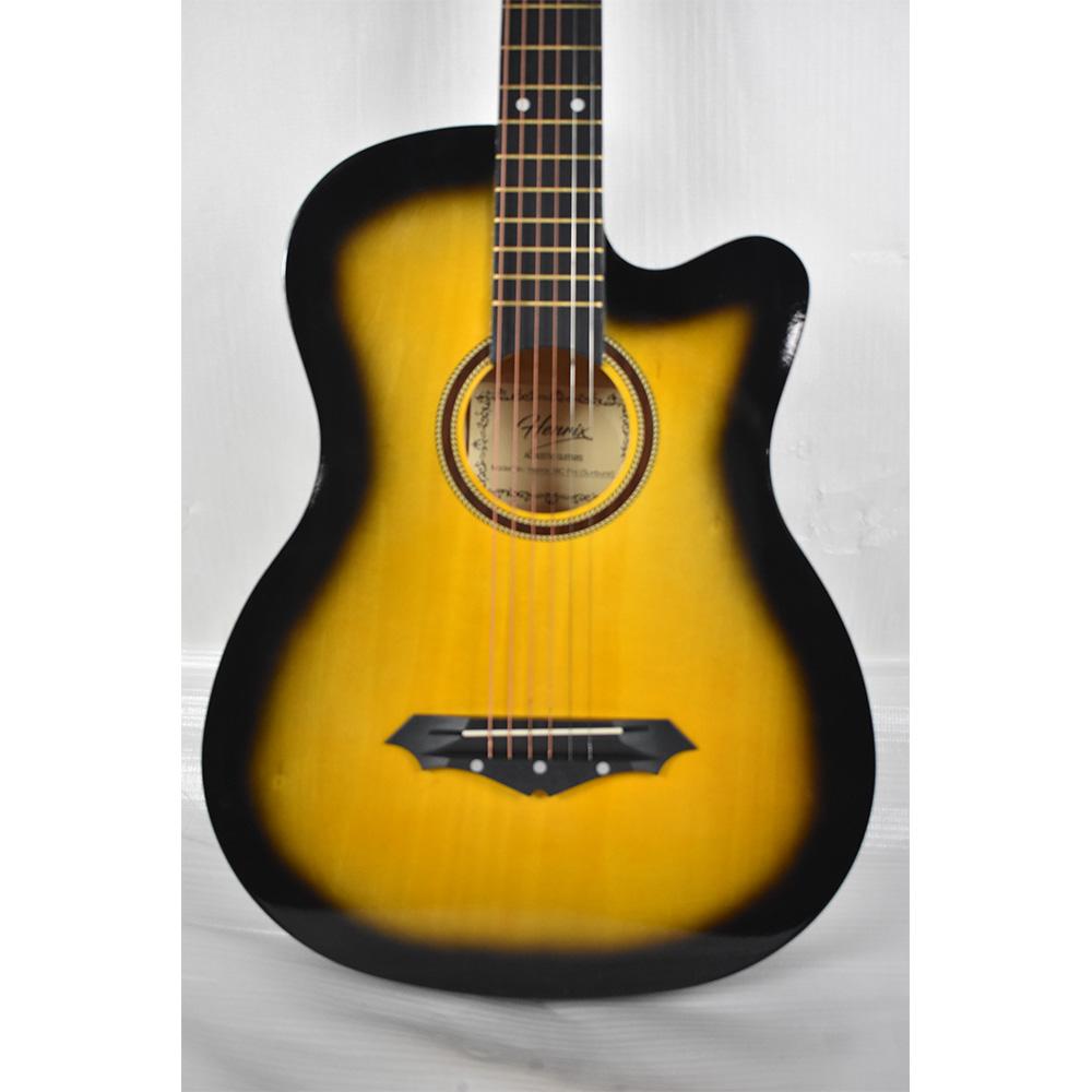 henrix acoustic guitars henrix 38c cutaway acoustic guitar - open box b stock #barcode_202101577229