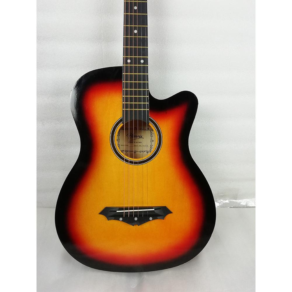 henrix acoustic guitars henrix 38c cutaway acoustic guitar - open box b stock #barcode_202101577229