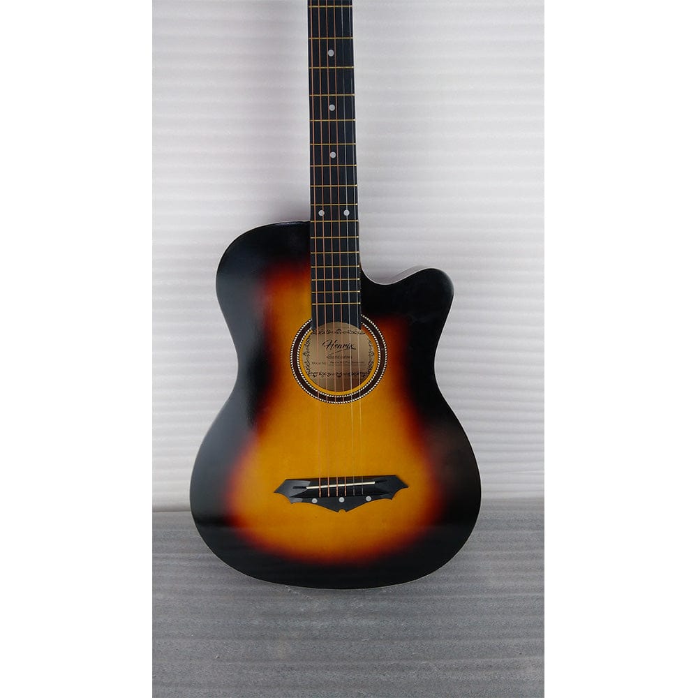 henrix acoustic guitars henrix 38c cutaway acoustic guitar - open box b stock