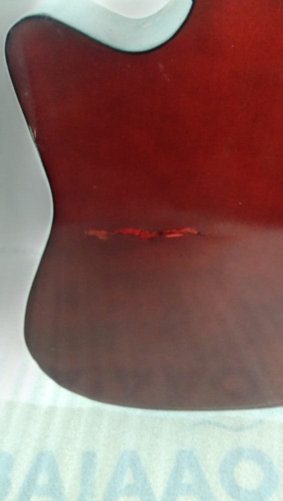 henrix acoustic guitars henrix 38c cutaway acoustic guitar - open box b stock