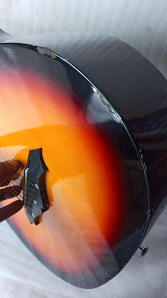 henrix acoustic guitars henrix 38c cutaway acoustic guitar - open box b stock